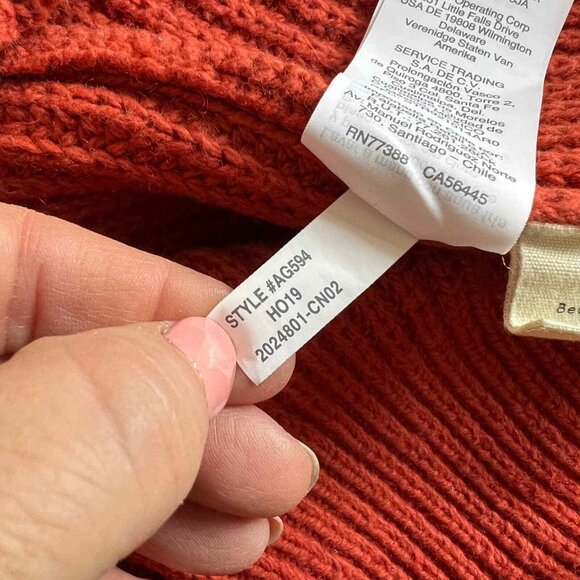 Madewell Fairbanks Cotton Wool Blend Knit Orange Sweater Womens XS Pull On Crew - Picture 8 of 9